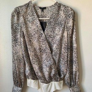 Blouse Long Sleeve Wrap Bodysuit